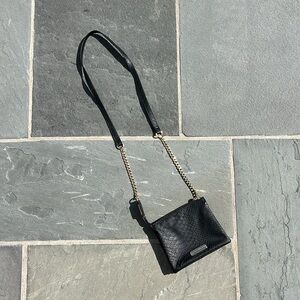 Steve Madden Black Crossbody Bag with Gold Chain